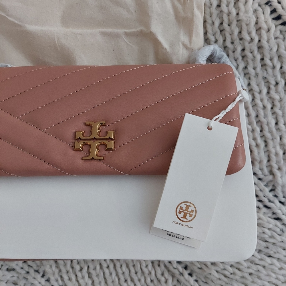 TORY BURCH New Kira Chevron Small Convertible Shoulder Bag - Pink - Picture 3 of 16